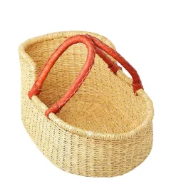 Adinkra Designs - Natural Dolls Basket In Natural