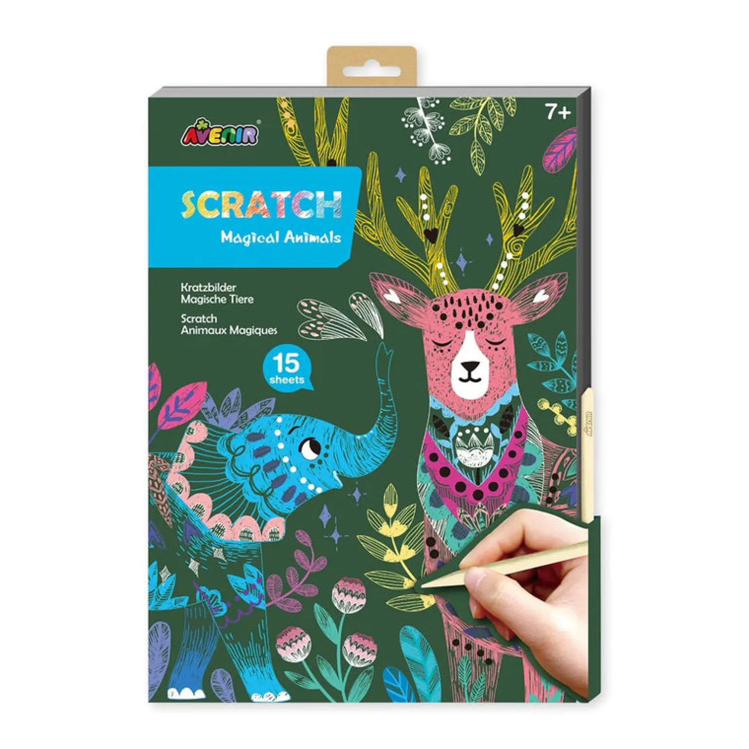 Avenir - Scratch Art Set A4 Magical Animals