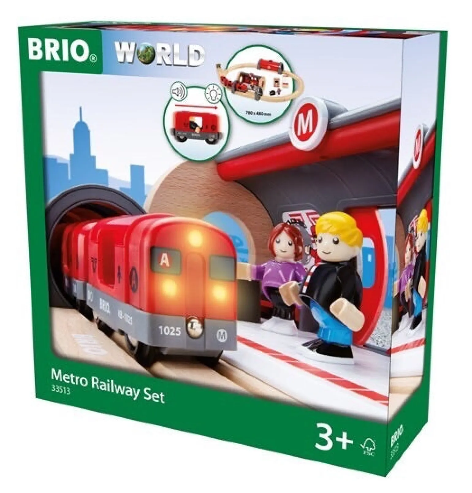 Brio - 20 Piece Metro Railway Set