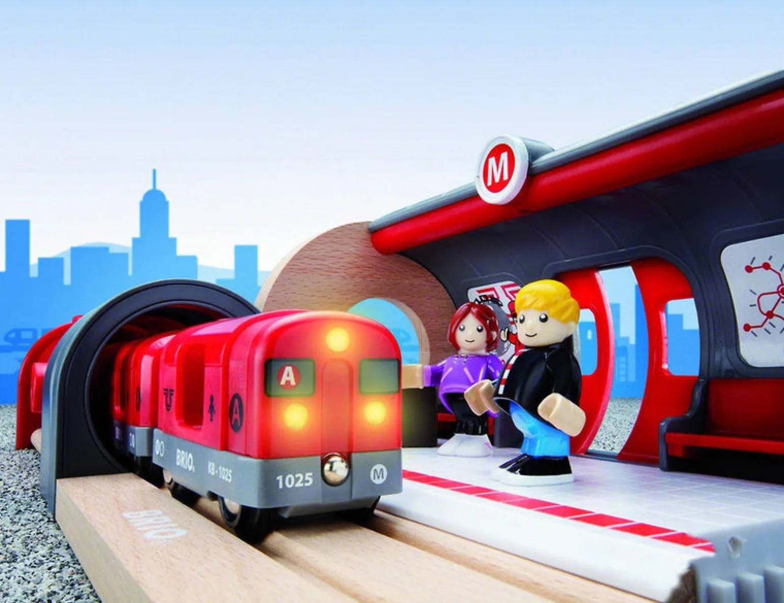 Brio - 20 Piece Metro Railway Set