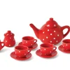 Ceramic Teaset - Red & White Polka Dot
