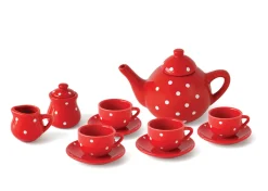 Ceramic Teaset - Red & White Polka Dot