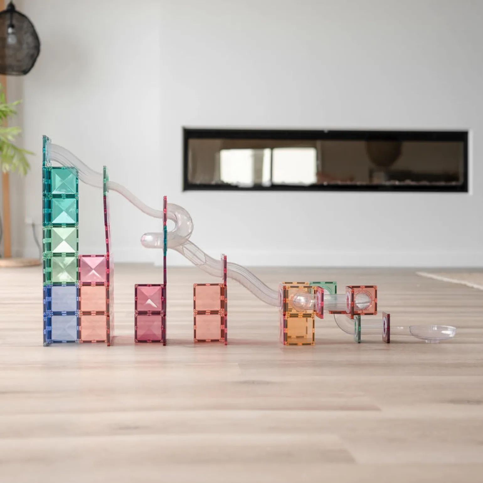 Connetix Tiles - 80Pc Ball Run Expansion Pack Pastel