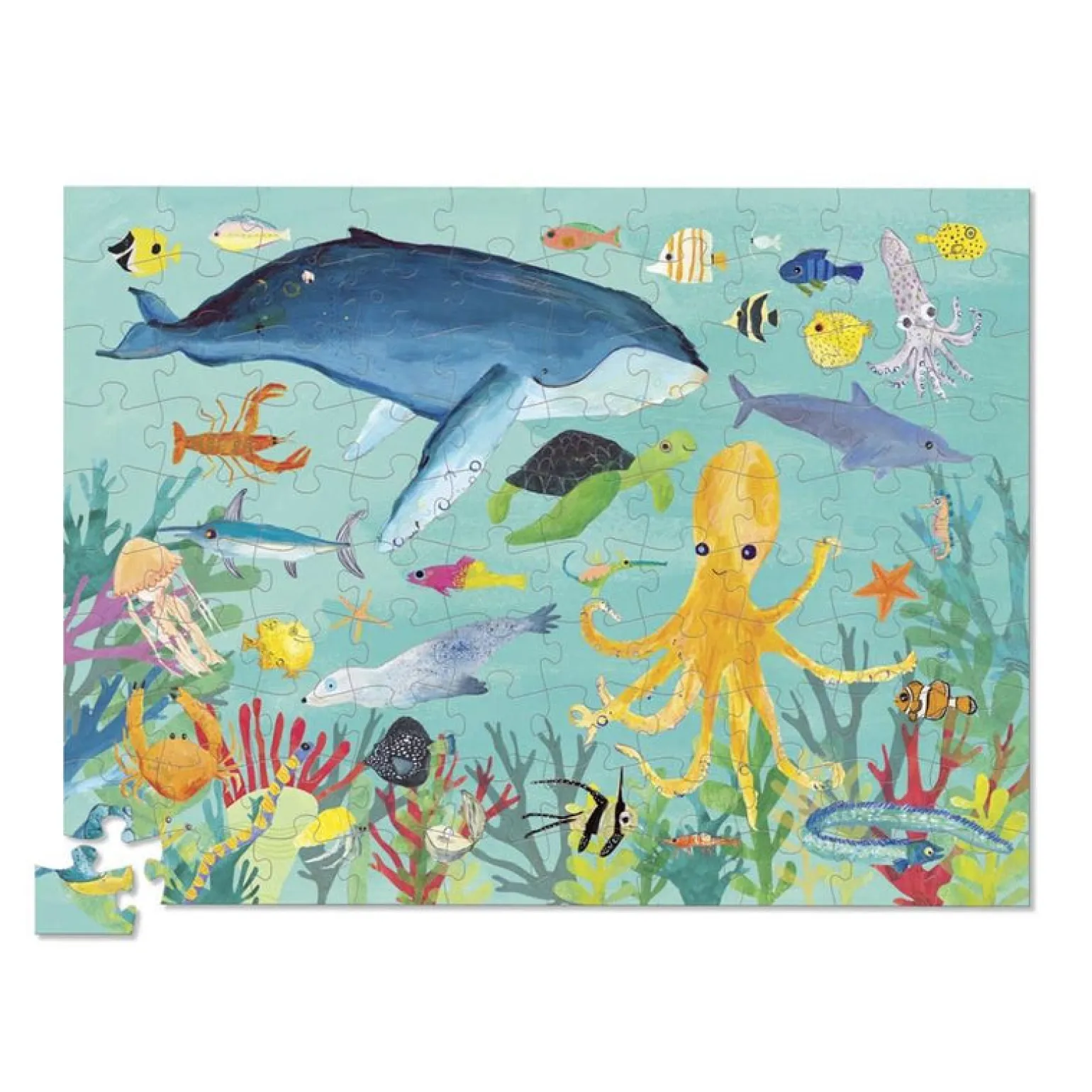 Crocodile Creek - 36 Ocean Animals Puzzle, 100 Pieces