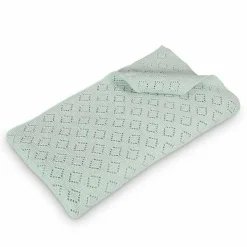 D Lux - Milo Diamond Knit Blanket In Mint Cream
