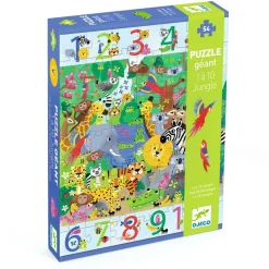 Djeco - 54 Piece Giant Puzzle Jungle 1 To 10