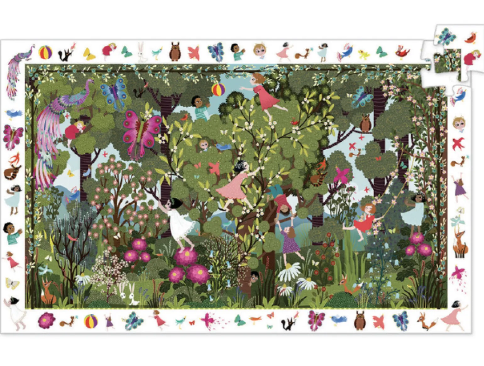 Djeco - 100 Piece Observation Puzzle Garden Play Time