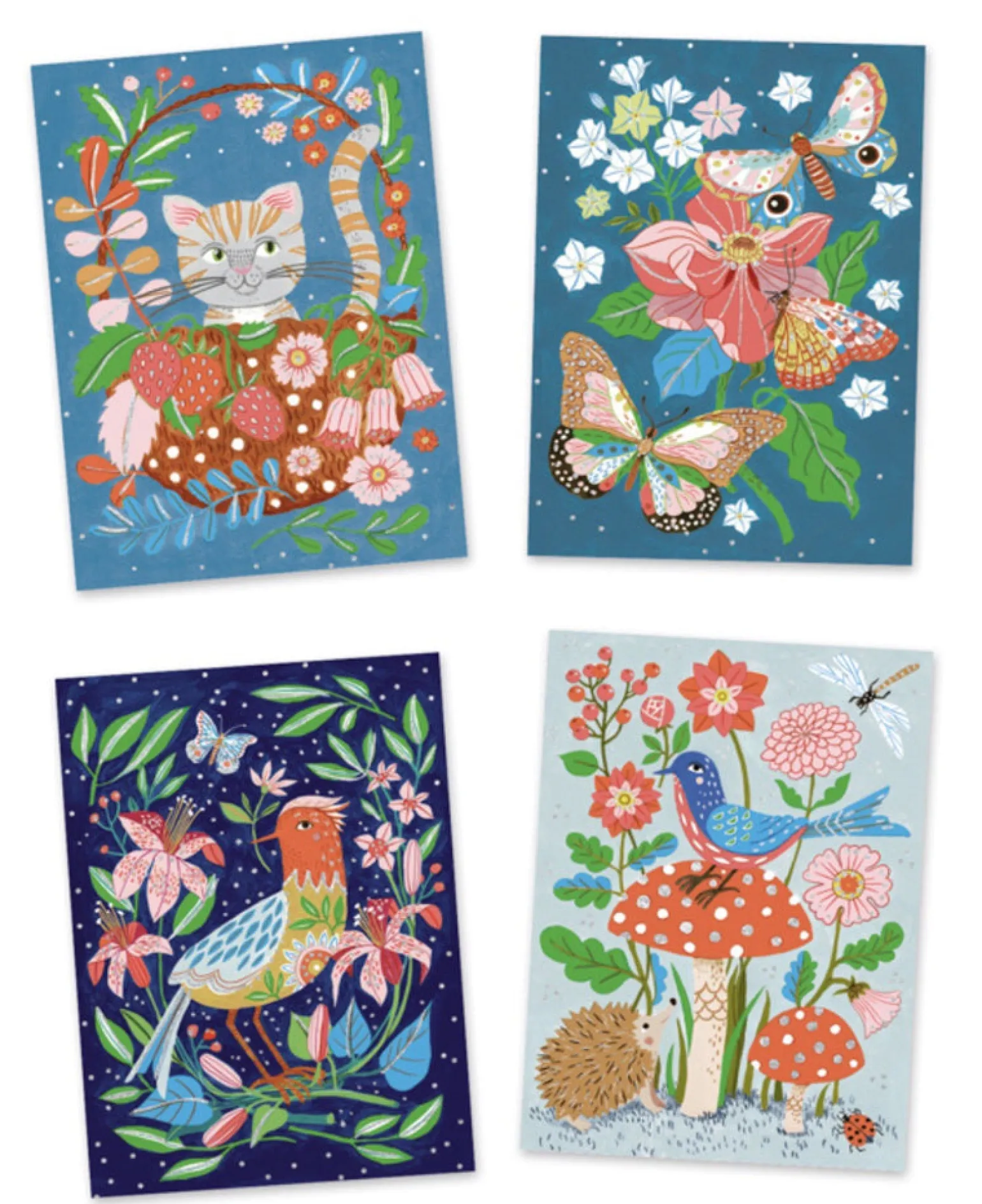 Djeco - Felt Brushes, In The Garden