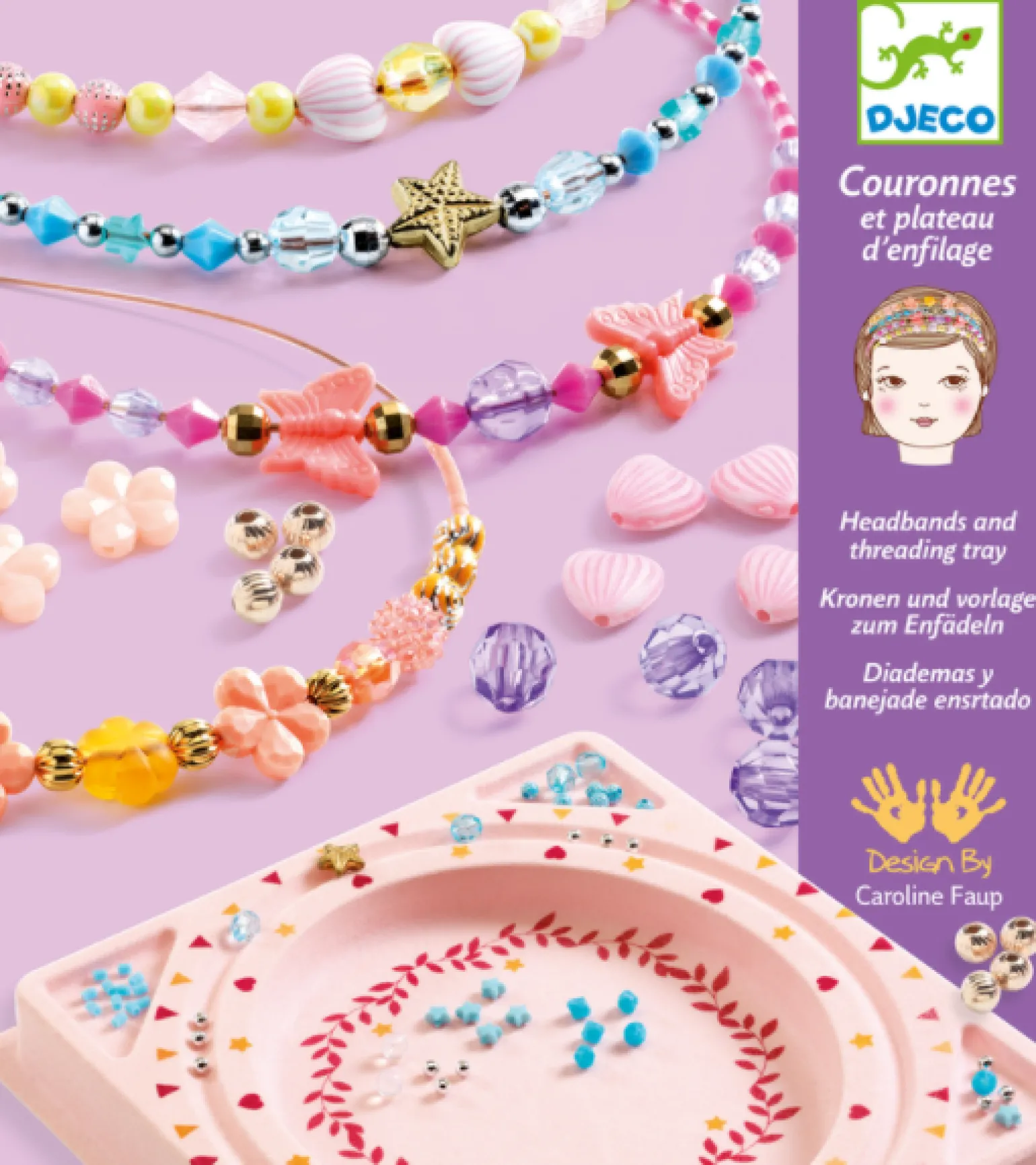 Djeco - Headbands And Threading Tray