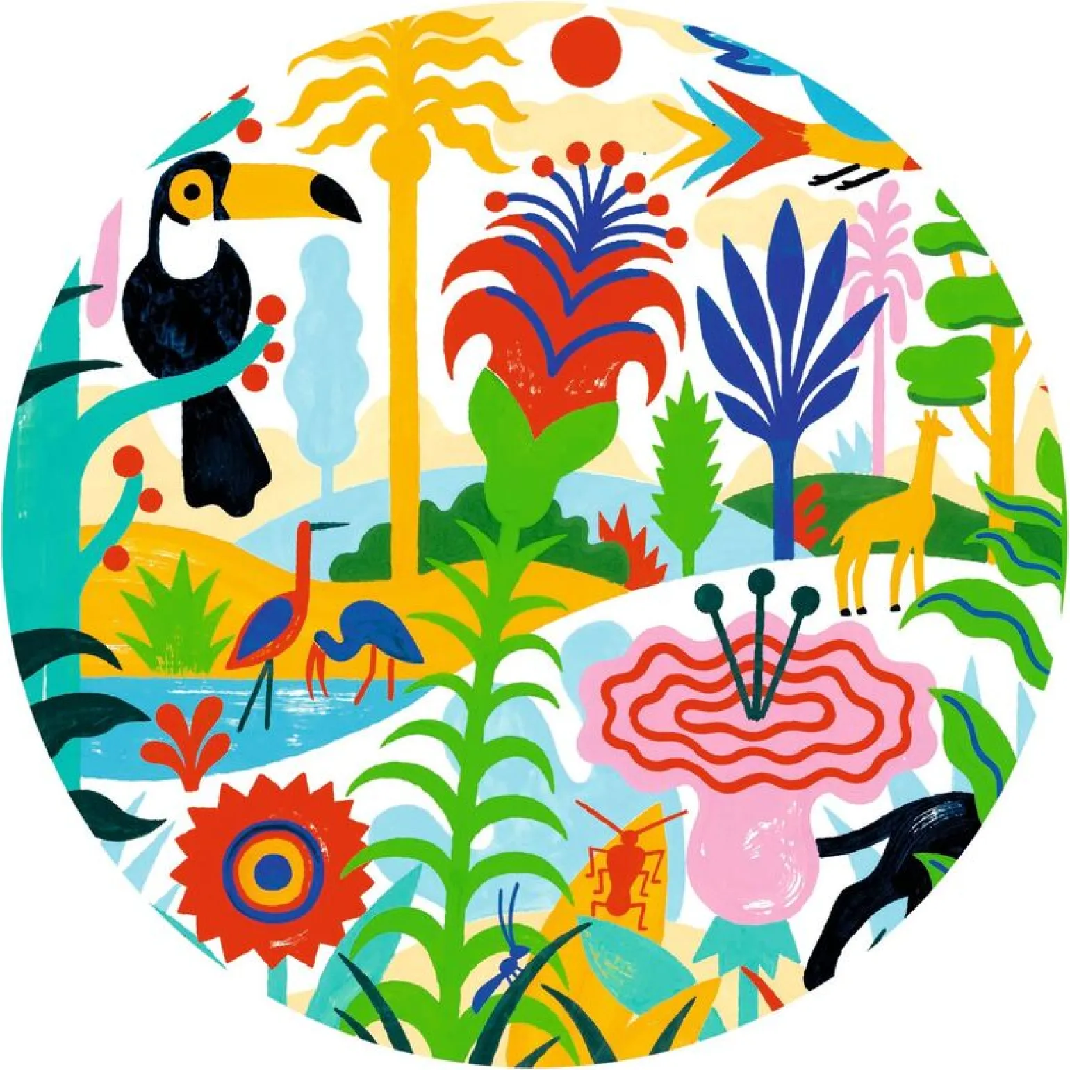 Djeco - Jigsaw Puzzle, Jungle, 100 Pieces