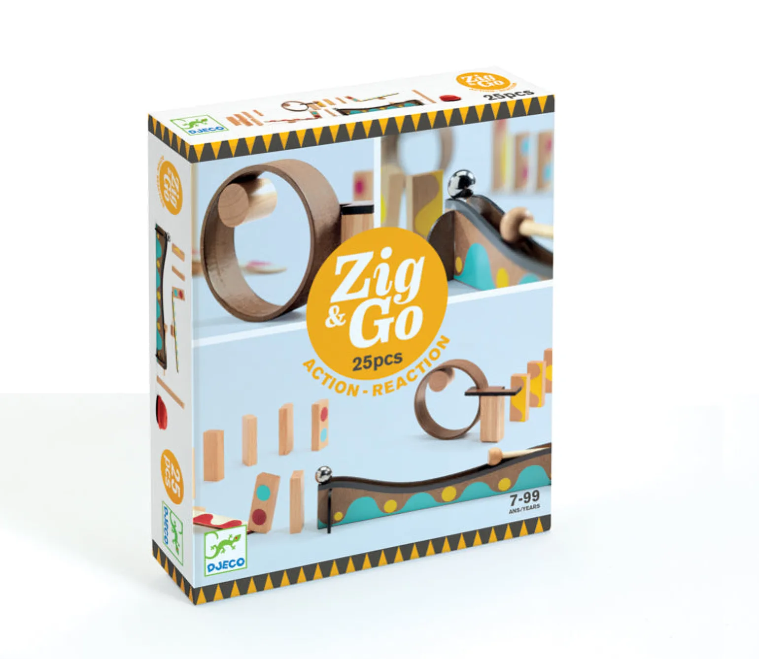 Djeco - Zig & Go Action Reaction 25 Pieces