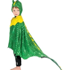 Dress Up Costume Dragon Cape - Green & Yellow