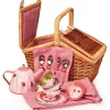 Egmont Toys - Tin Teaset In Wicker Basket, Lady Bug Design