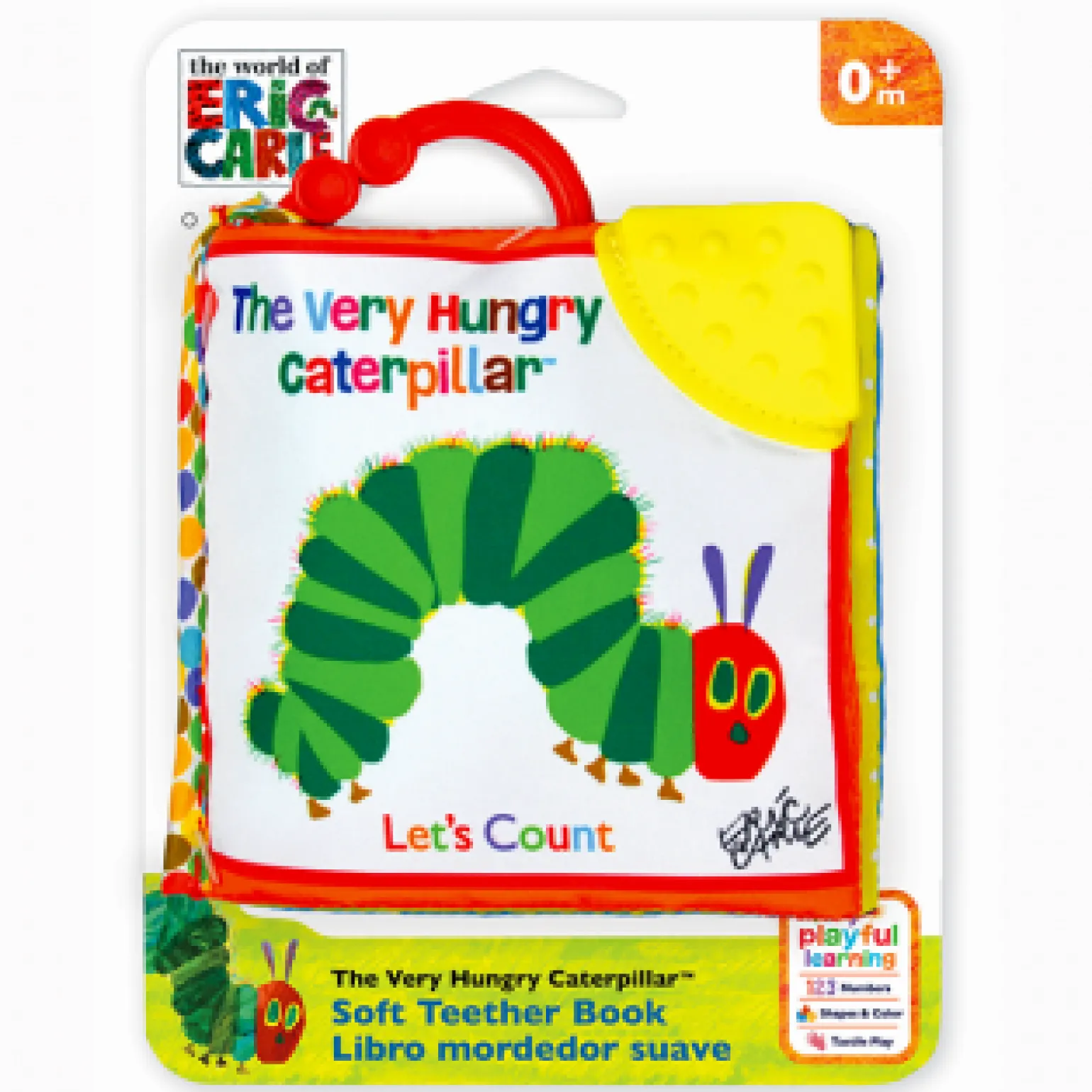 Eric Carle - Soft Teether Book - Very Hungry Caterpillar Clip On, Lets Count
