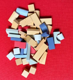 Everearth Wooden Blocks 50 Pieces, Lifestyle Collection