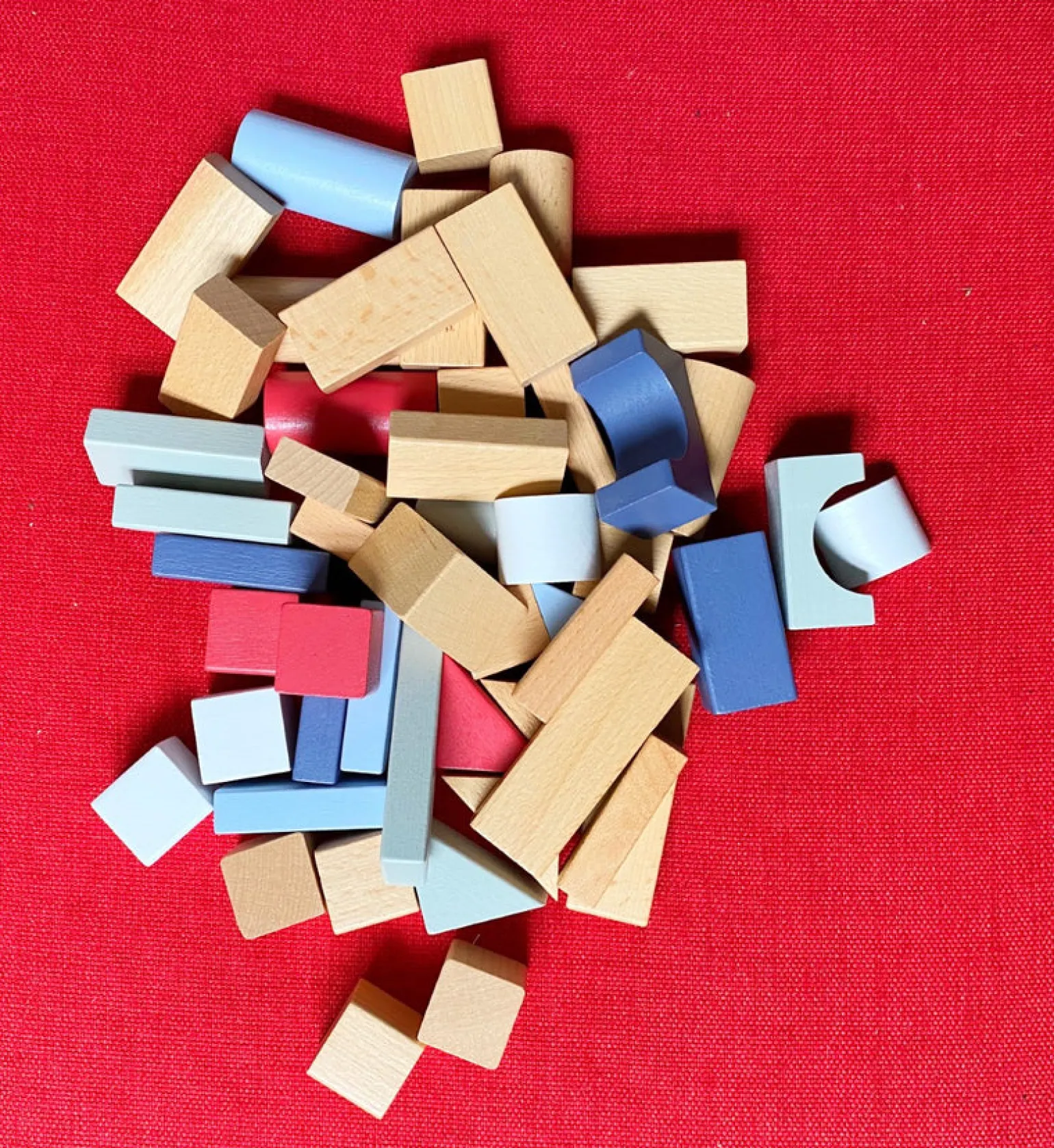 Everearth Wooden Blocks 50 Pieces, Lifestyle Collection