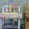 Everearth Wooden Carpenters Workbench Lifestyle