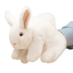 Folkmanis White Bunny Rabbit Puppet In White