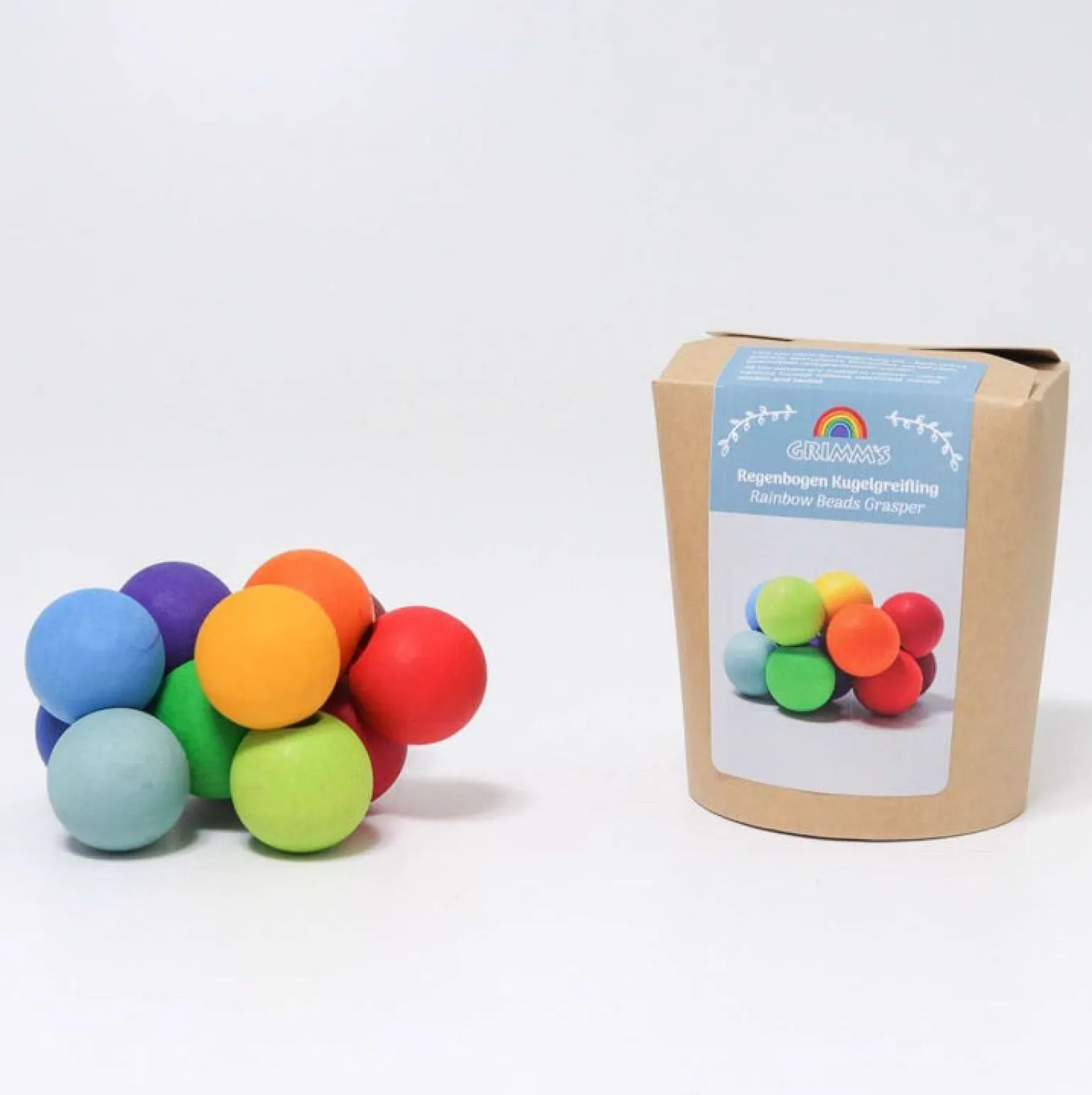 Grimms - Wooden Beads Grasper, Rainbow