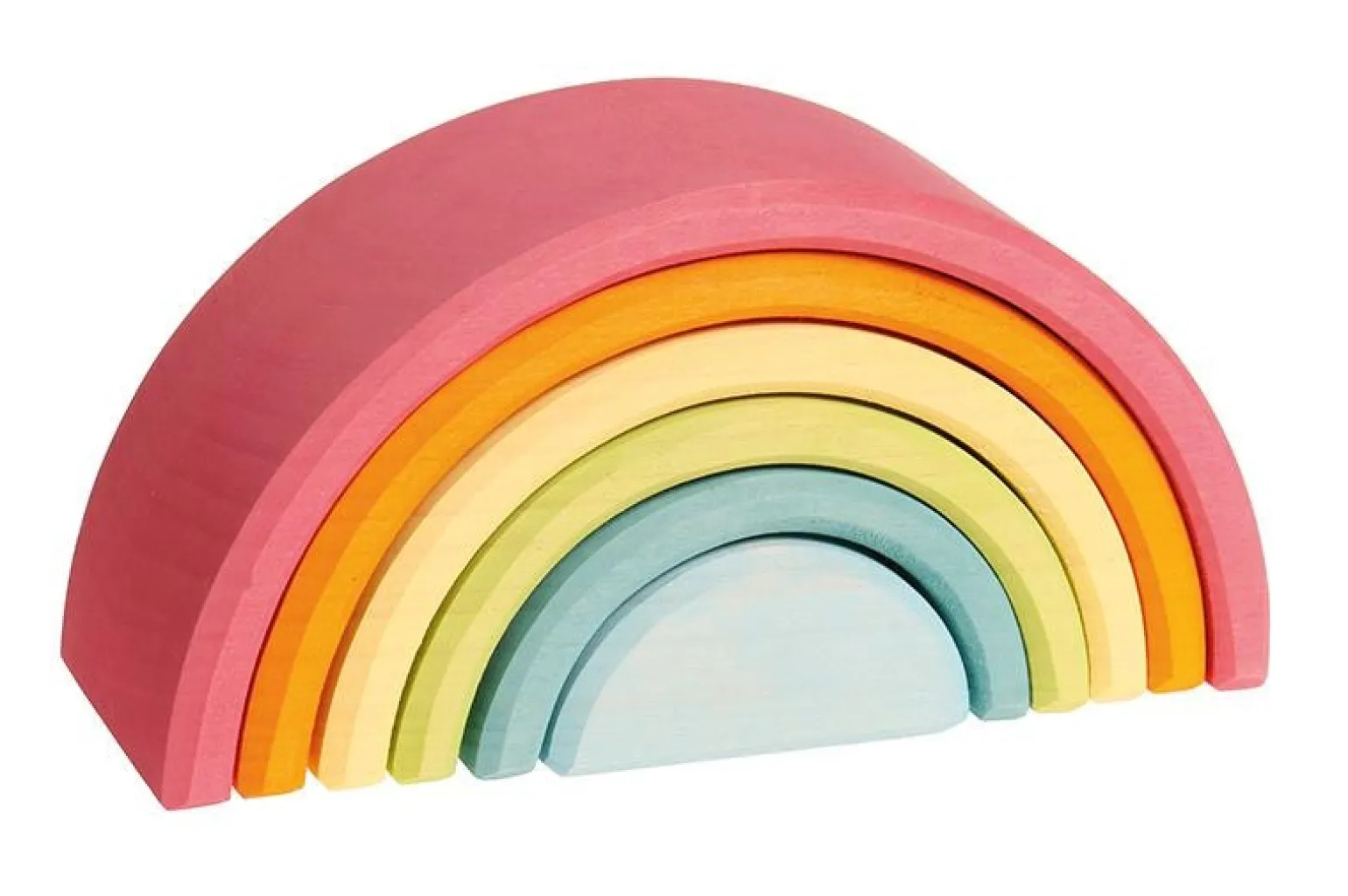 Grimms - Wooden Pastel Rainbow Medium