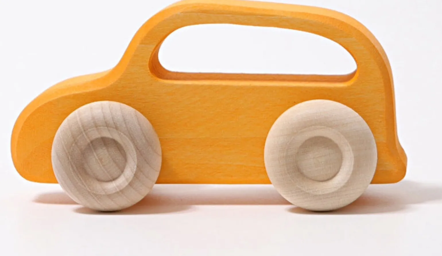 Grimms -5 Wooden Slimline Cars In Multi Colour Print