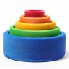 Grimm's - Wooden Small Bowls, Blue