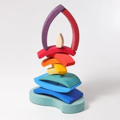 Grimms Wooden Boat Stacking Tower