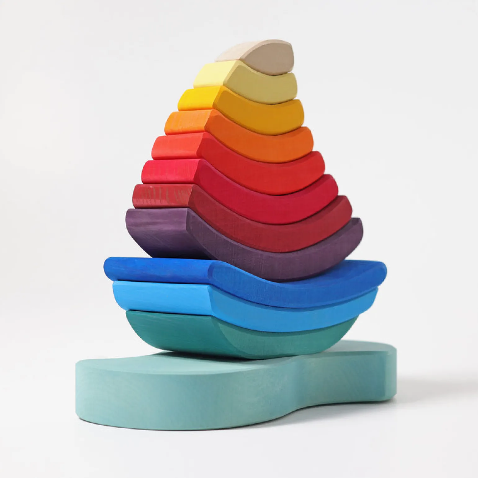 Grimms Wooden Boat Stacking Tower