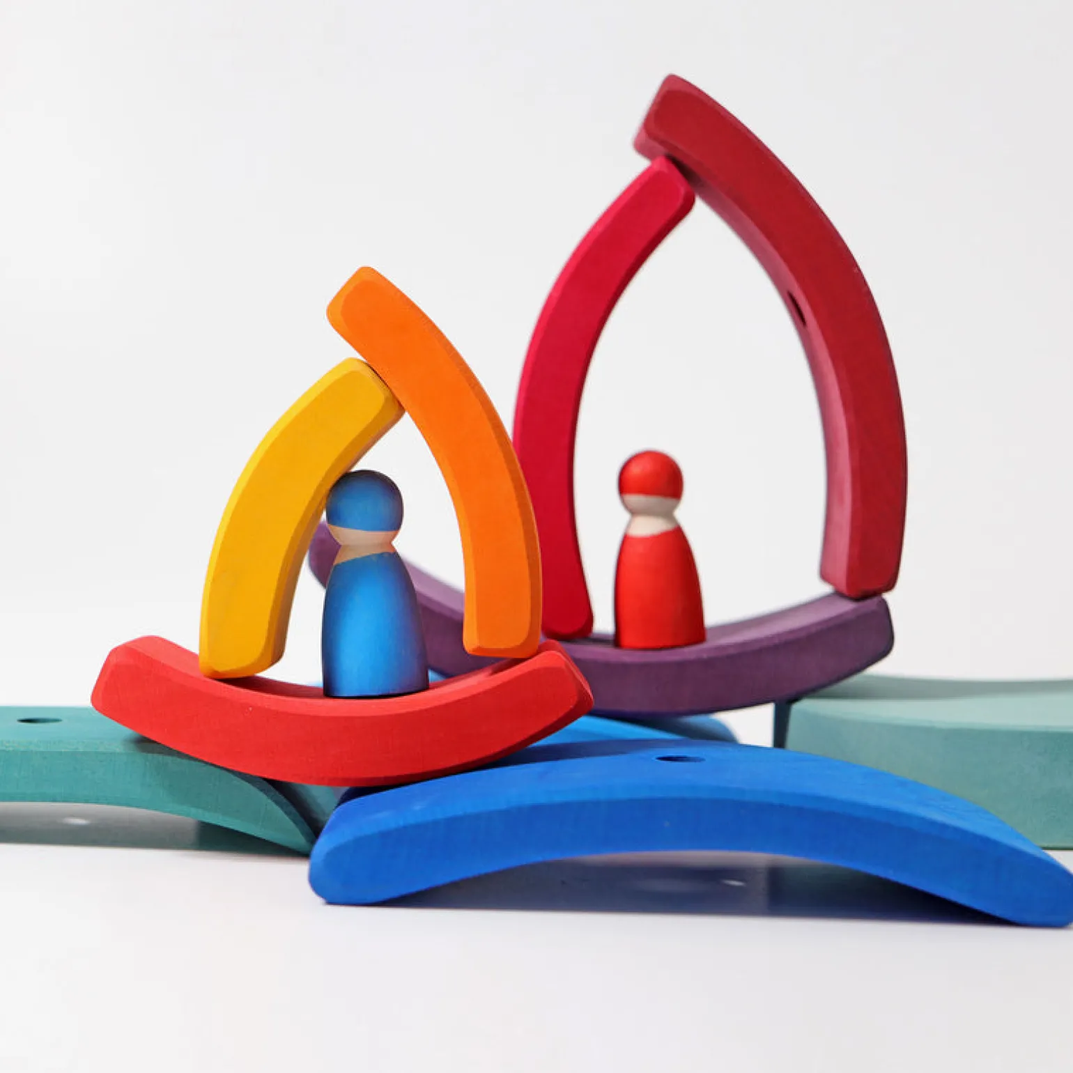 Grimms Wooden Boat Stacking Tower