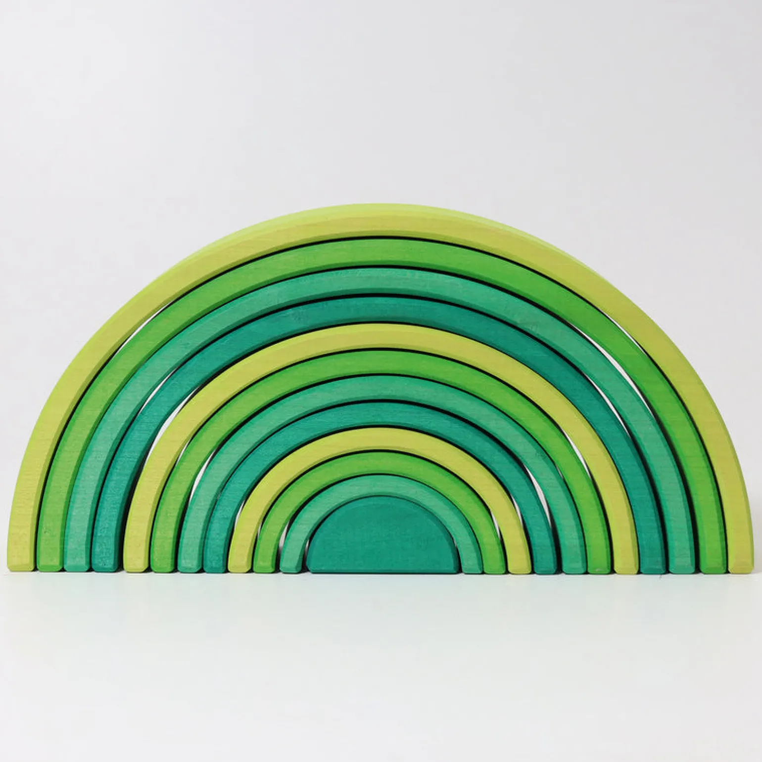 Grimm's Wooden Meadow Green Rainbow Large