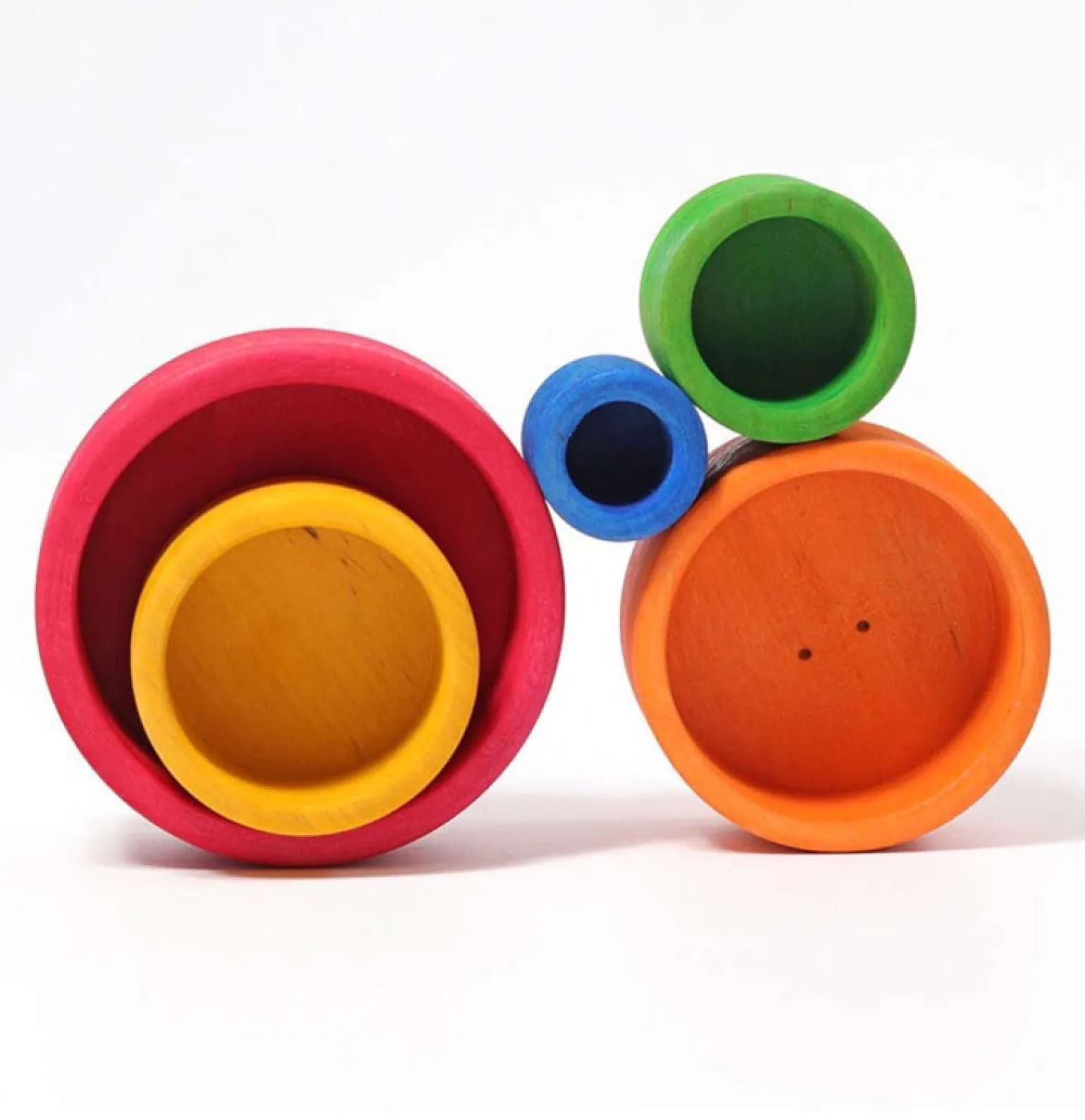 Grimm's Wooden Small Bowls Red