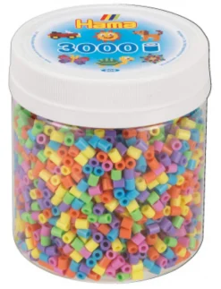 Hama Beads Tub Of 3,000 In Pastel Colours