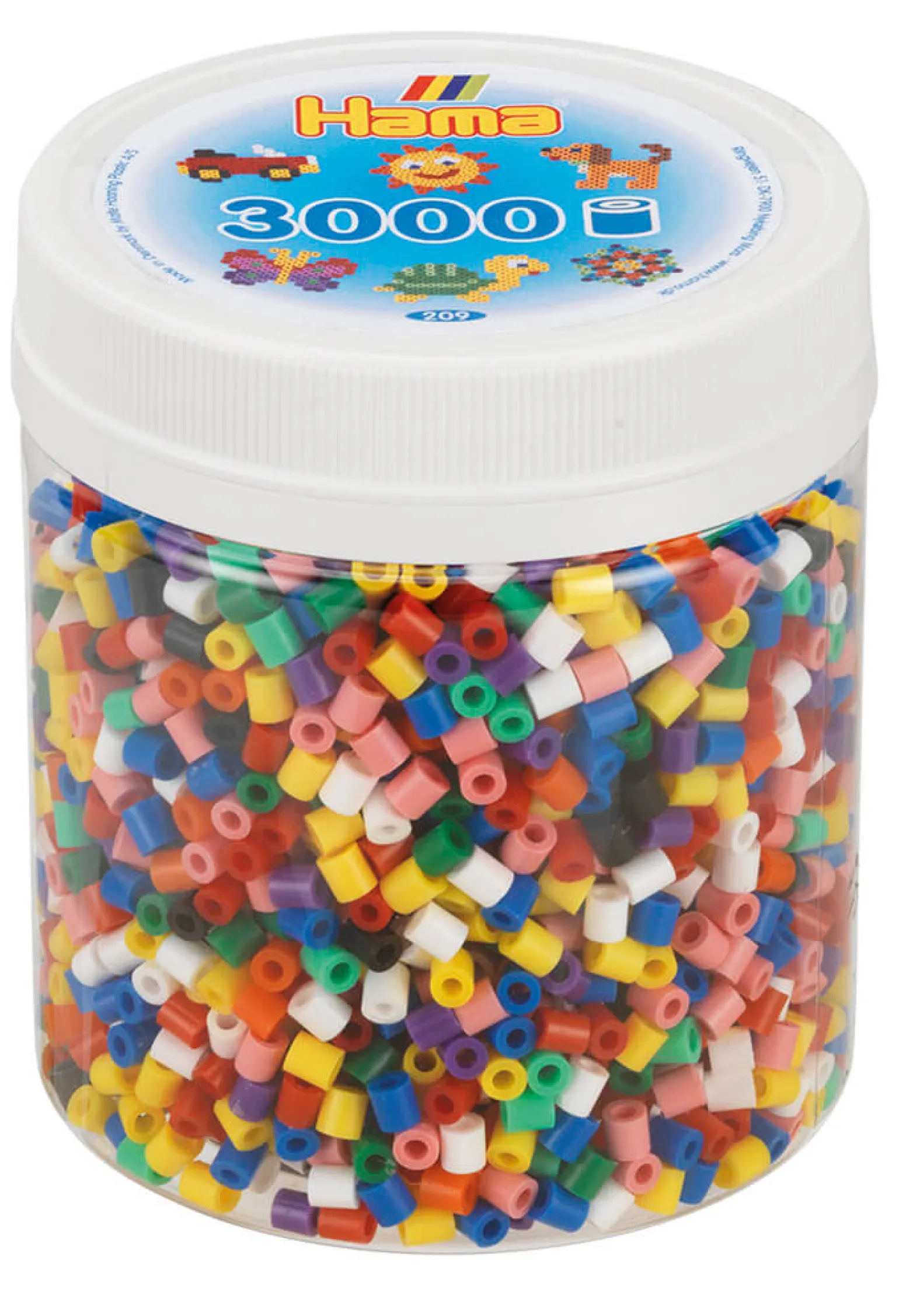 Hama Beads Tub Of 3,000 In Primary Colours