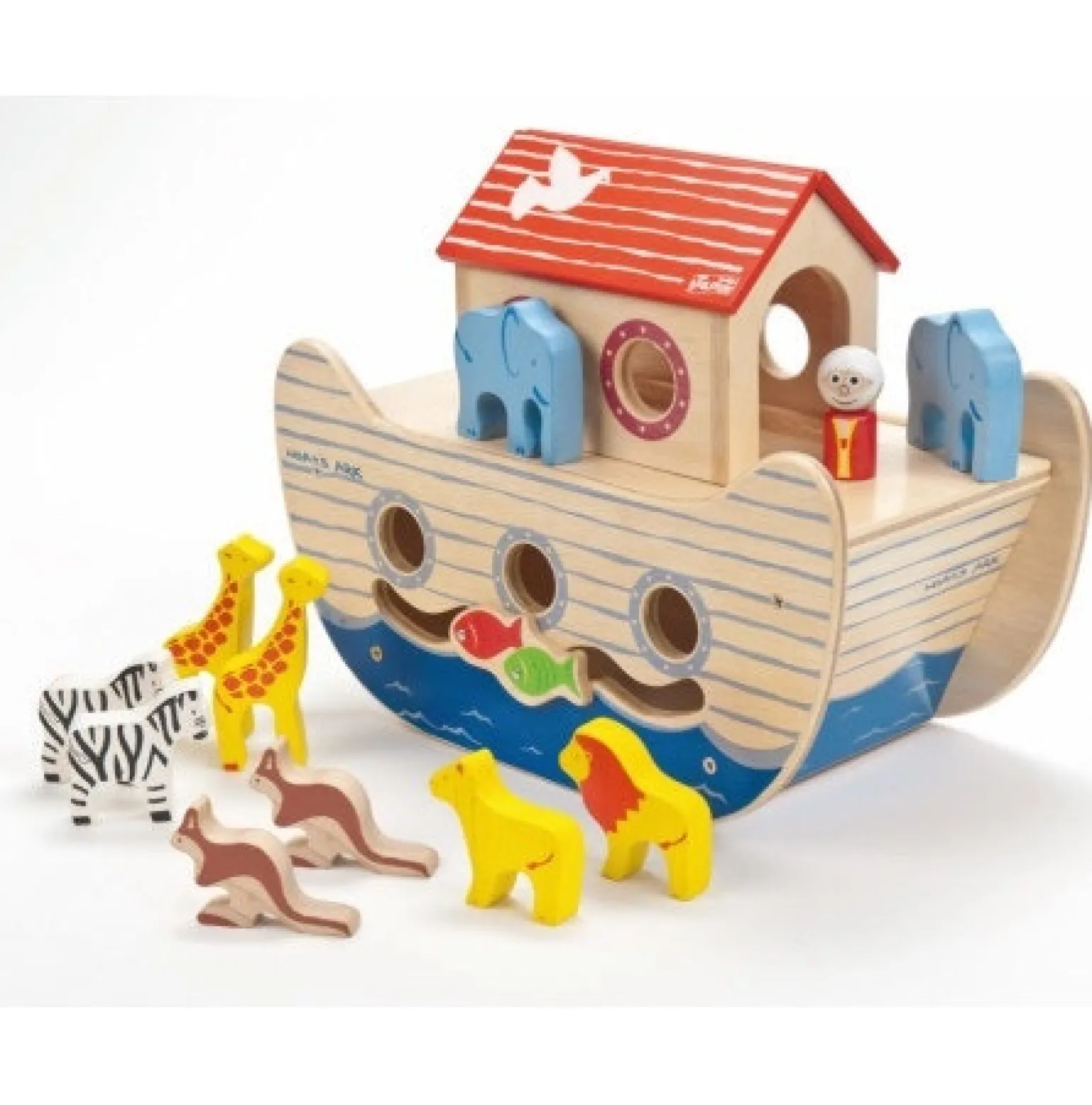 Indigo Jamm - Wooden Noah's Ark In Multi Colour Print