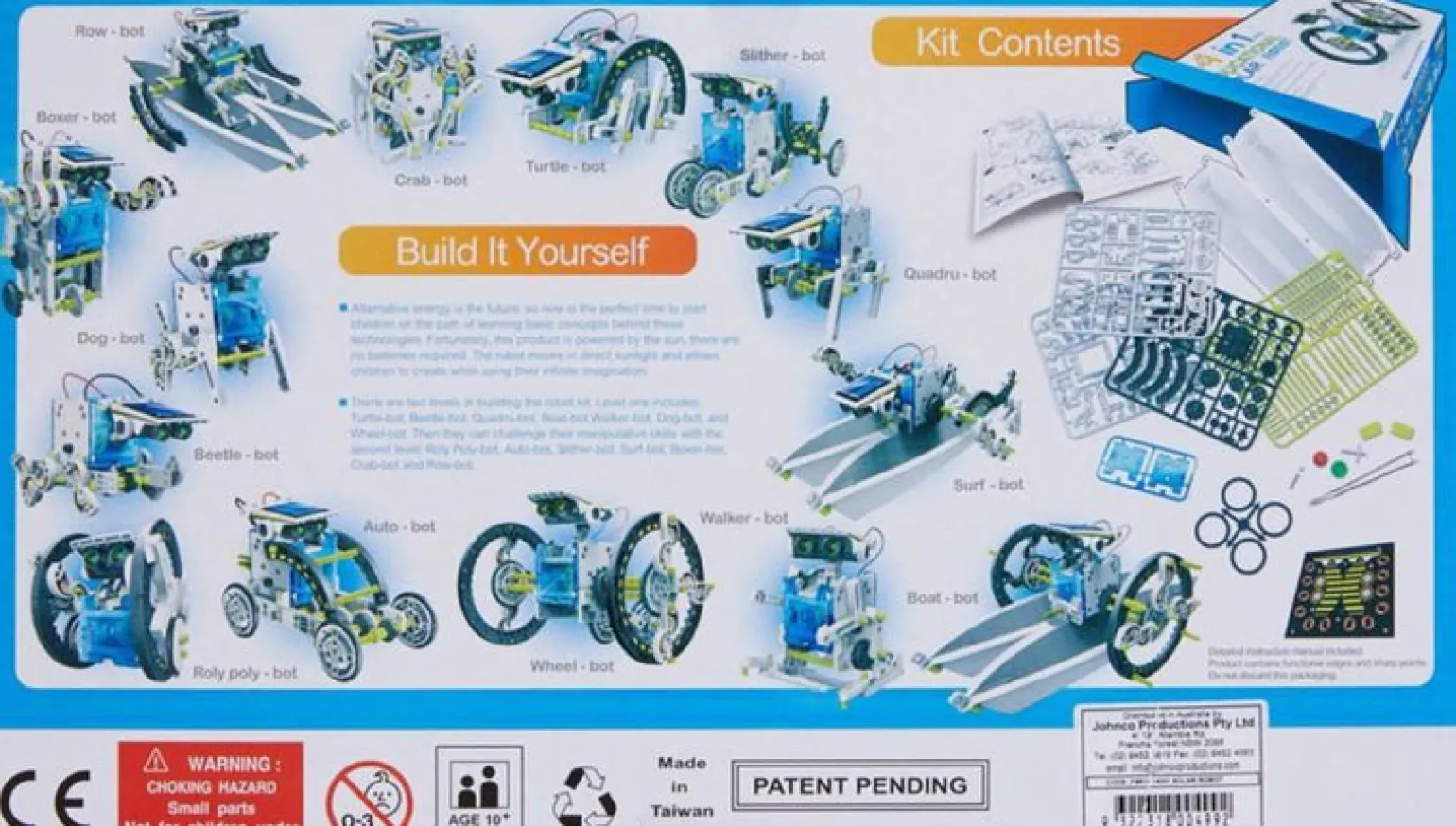 Johnco - 14 In 1 Educational Solar Robot
