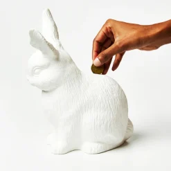 Jones & Co. Money Box Bunny White