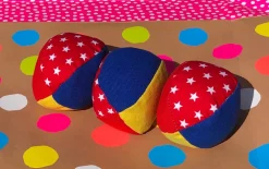 Juggling Balls - Blue Red And Yellow With Stars