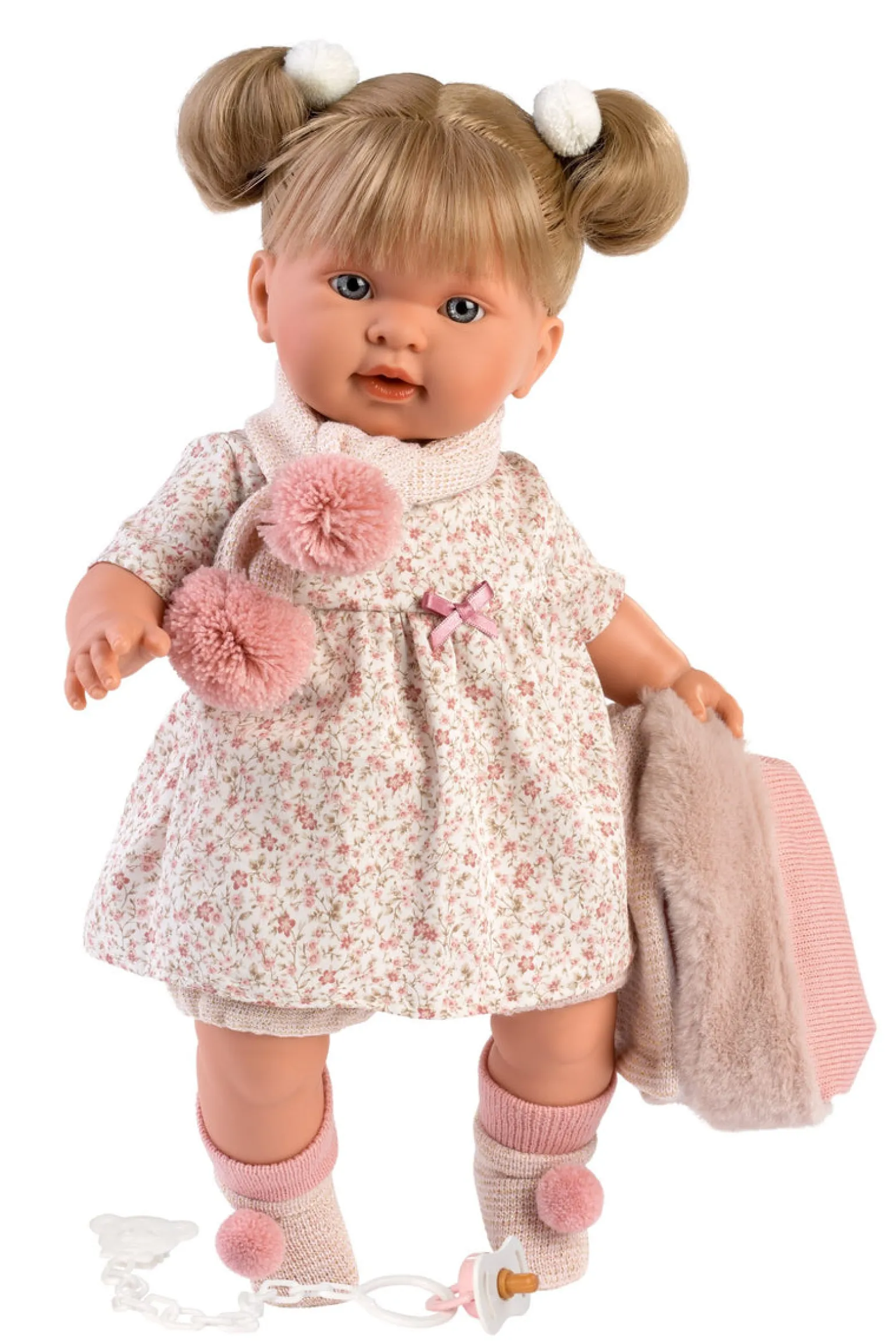 Llorens Dolls Tina Cojin Baby Doll In Pink 42 Cm