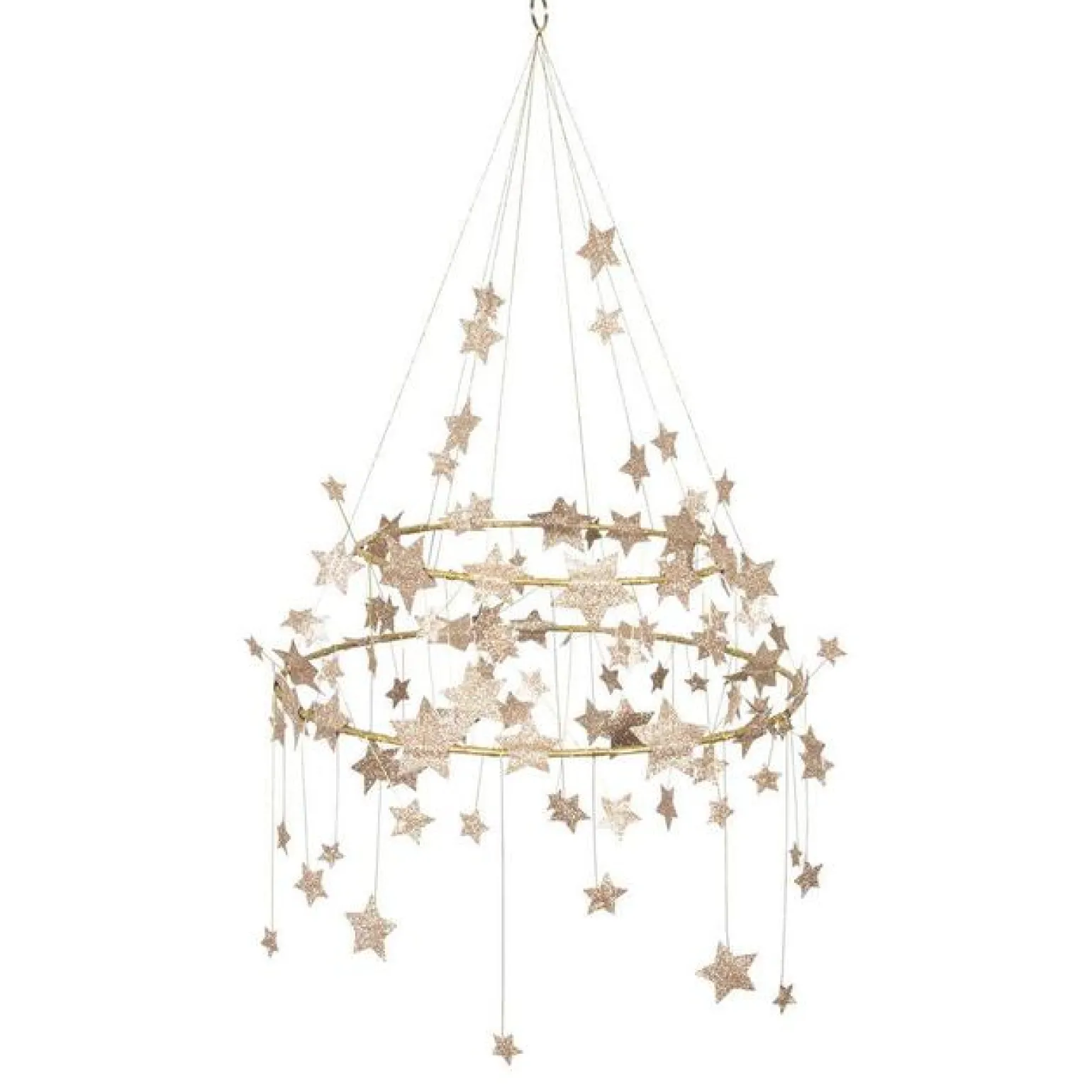 Merri Merri Gold Glitter Star Chandelier