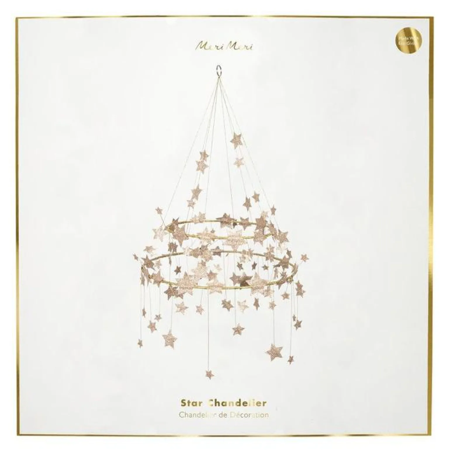 Merri Merri Gold Glitter Star Chandelier
