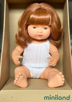 Miniland - Vinyl Doll 38Cm Girl Red Hair