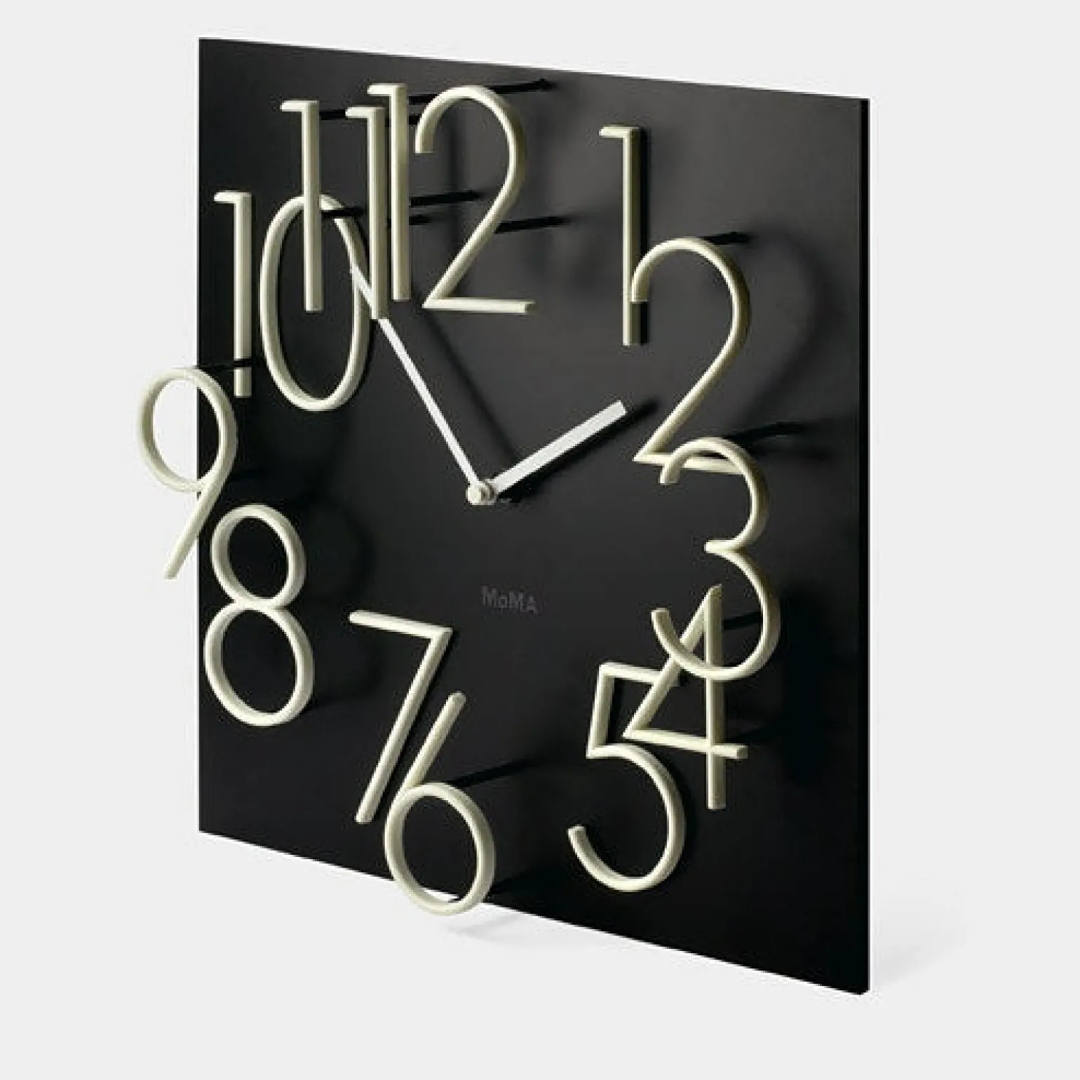 Moma - Glow In The Dark Clock In Black