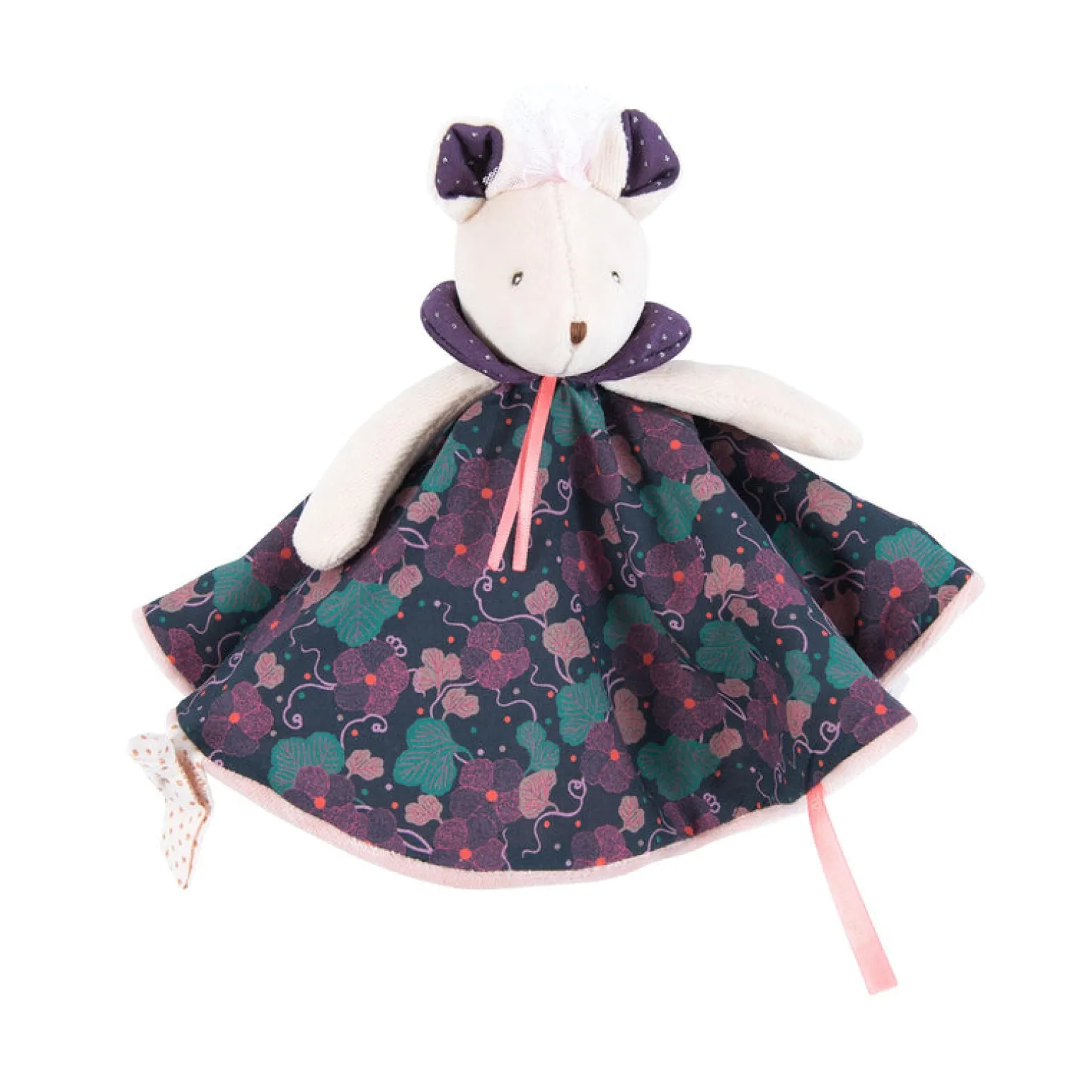 Moulin Roty - Mouse Comforter, Purple Print