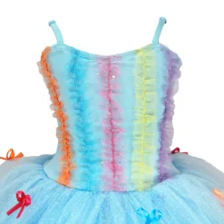 Pink Poppy Ruffles& Bow Princess Blue Dress