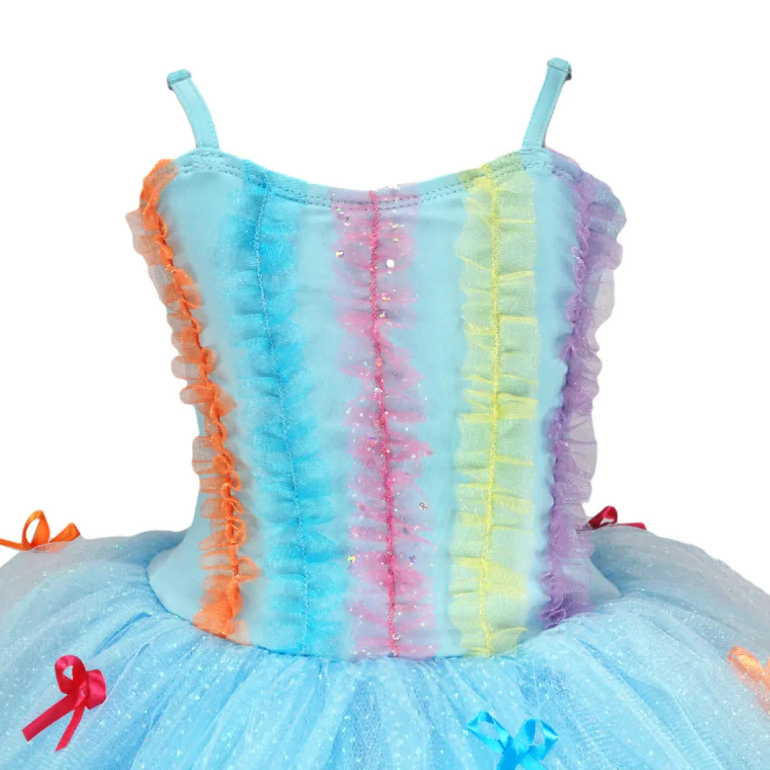 Pink Poppy Ruffles& Bow Princess Blue Dress