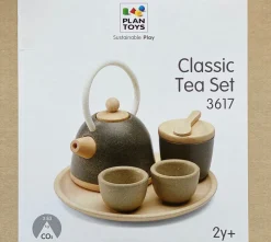 Plan Toys Classic Wooden Tea Set In Grey