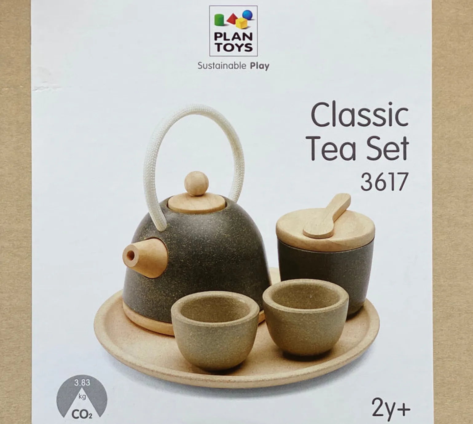 Plan Toys Classic Wooden Tea Set In Grey