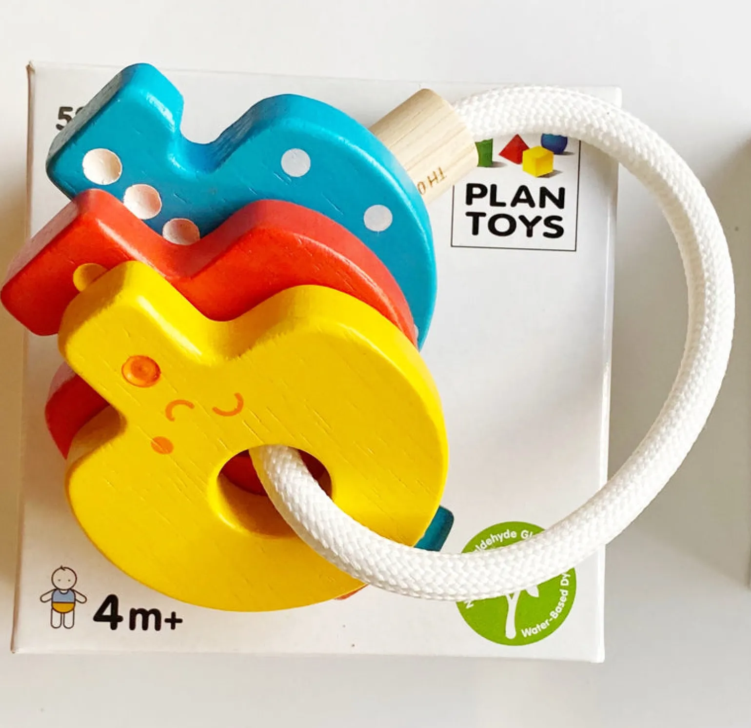 Plan Toys Wooden Baby Key Rattle