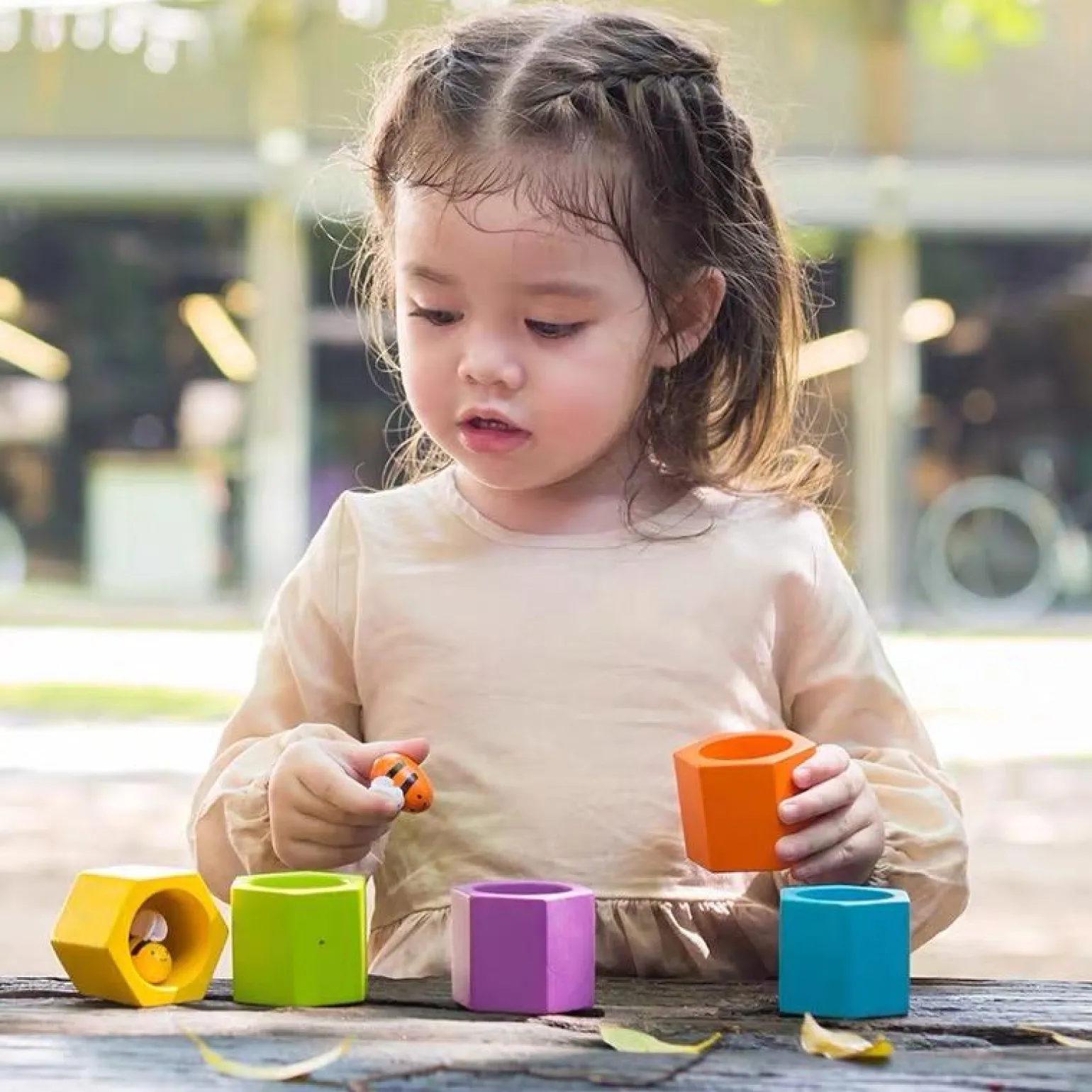 Plan Toys Wooden Beehive Set