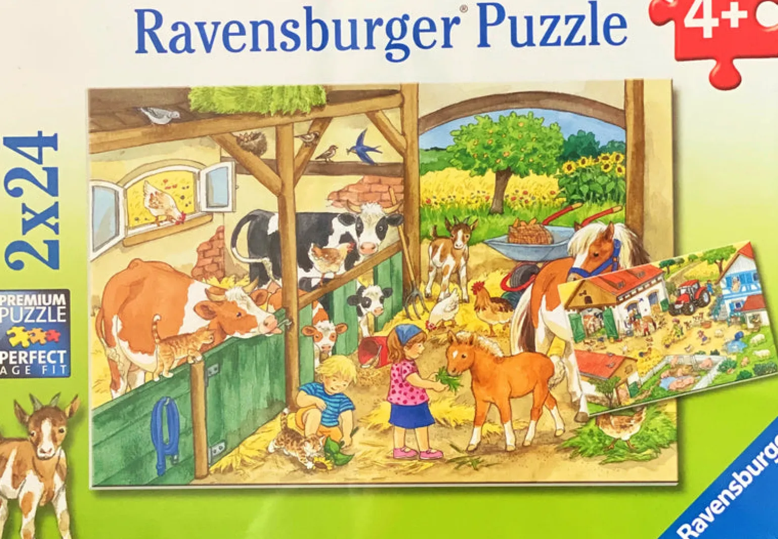 Ravensburger - Jigsaw Puzzle, 2 X 24 Pieces, A Day At The Farm